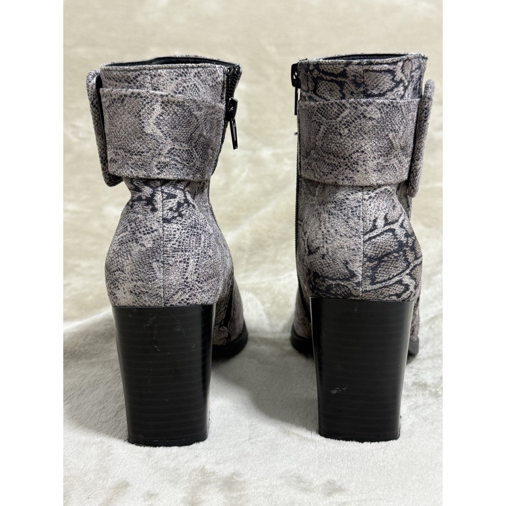 Pierre Dumas Block Heel Snake Women's Booties Size 6 - Picture 6 of 8